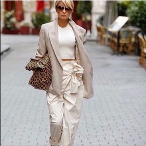 Zara knotted pants high waisted bloggers fav L